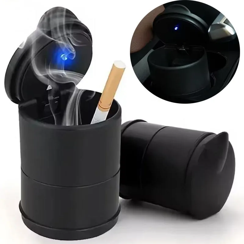

Car Ashtray with Cover Car LED with Light Plastic Portable Personality Creative High Temperature Car Stall