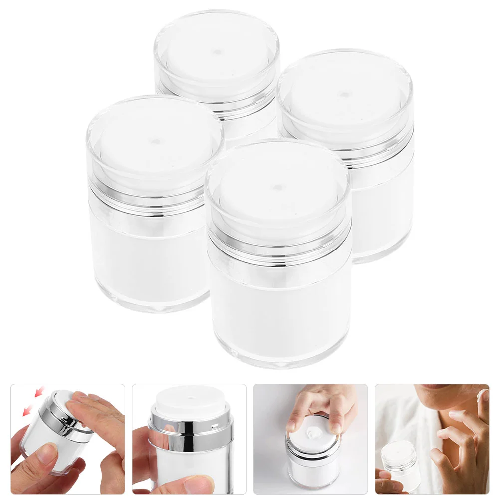 

4 Pcs Empty Cream Container Lotion Bottles Travel Dispenser Little Containers with Lids Jars