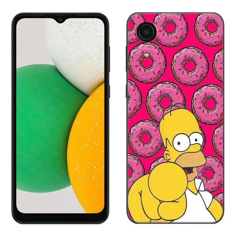 Funny Homer Simpson Black Phone Case For Samsung Galaxy A01 A03 Core A04 A10 E A02 A05 A20 A21 A30 A50 S A6 A8 Plus A7 A9 2018