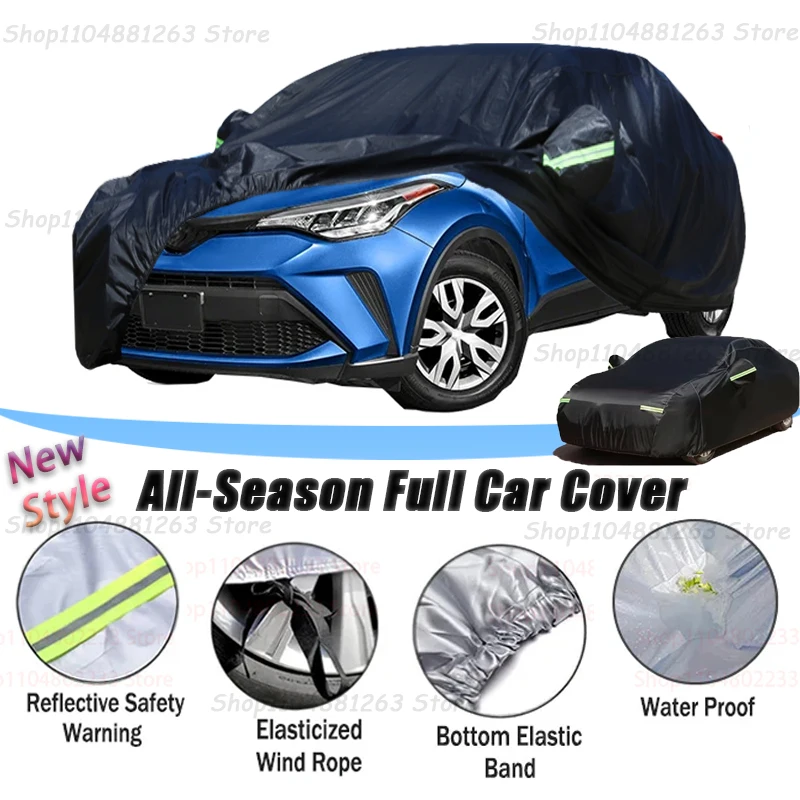 

Car Cover SUV Outdoor Sun Shade Anti-UV Snow Rain Ice Protection Cover Dustproof For Toyota C-HR CHR Black Silver