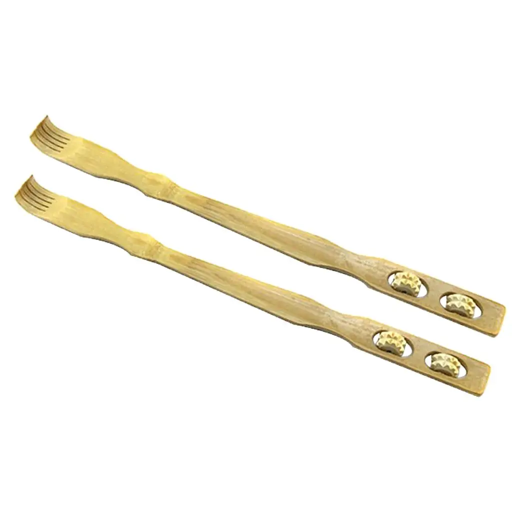 2pcs Wooden Back Scratchers Point Massage Tool 18.3inches, Provide