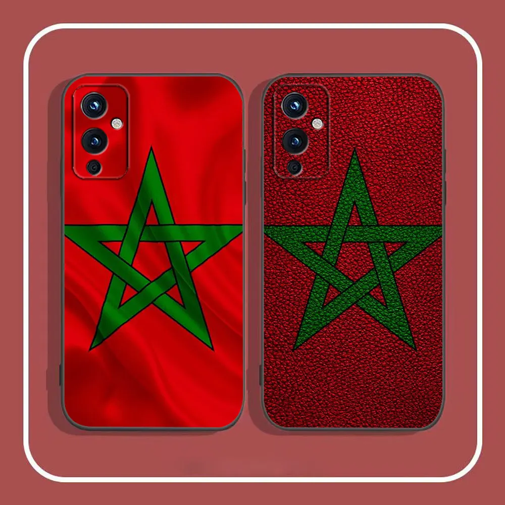 Caixa de telefone bandeira marroquina-marroquina, capa de silicone para oneplus 9 9r 8 8t 7 7t ace 2v nord ce 2 3 lite 5g pro