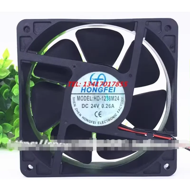 

Ltsf For HONGFEI HD-1238M24 DC 24V 0.26A 120x120x38mm 2-Wire Server Cooling Fan 12cm