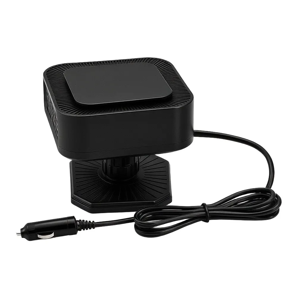 Car Heater 12V 120W Electric for fan for Windshield Defroster Demister with Adjustable Heat Settings 12x11x8cm ABS Body
