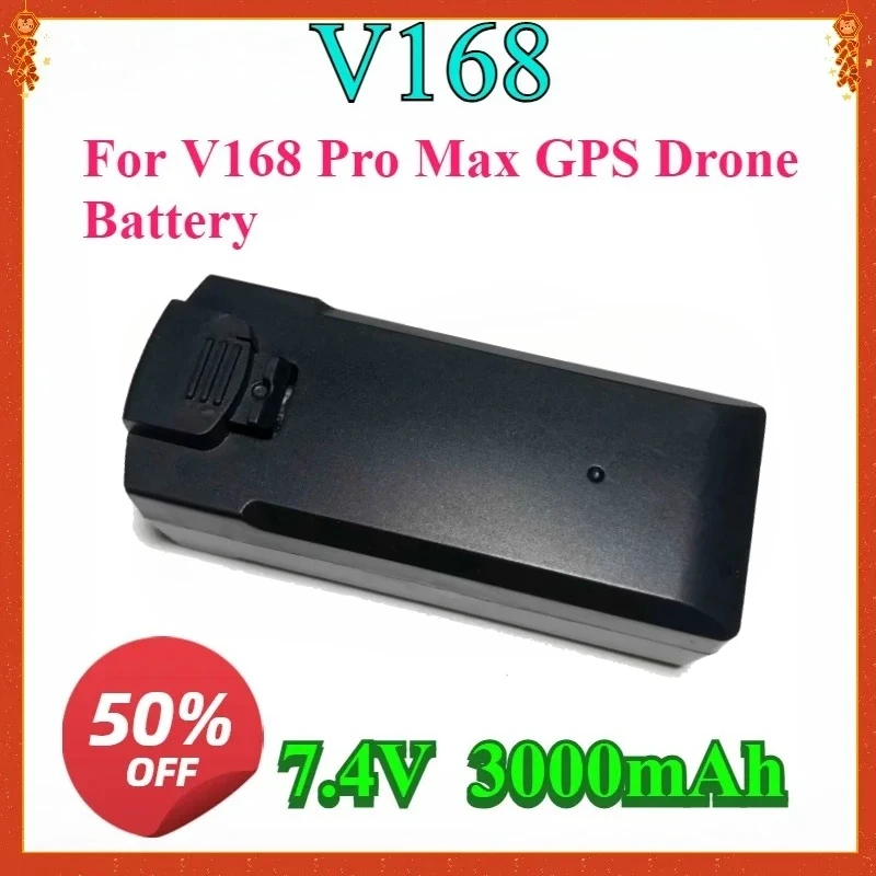 

For V168 Pro Max GPS Drone Battery V168 RC Quadcopter 3.7V 2000mAh V168 Spare New 7.4V 3000mAh High Quality Replaceable Battery
