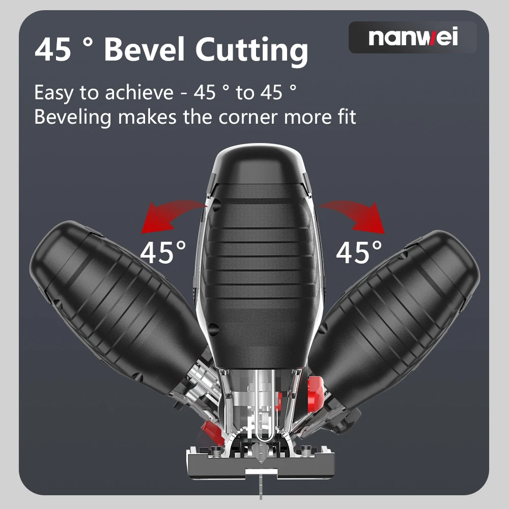 Nanwei-Mini scie sauteuse électrique domestique, machine de découpe, scie alternative multifonctionnelle, planche de calcul, dessin, 12V