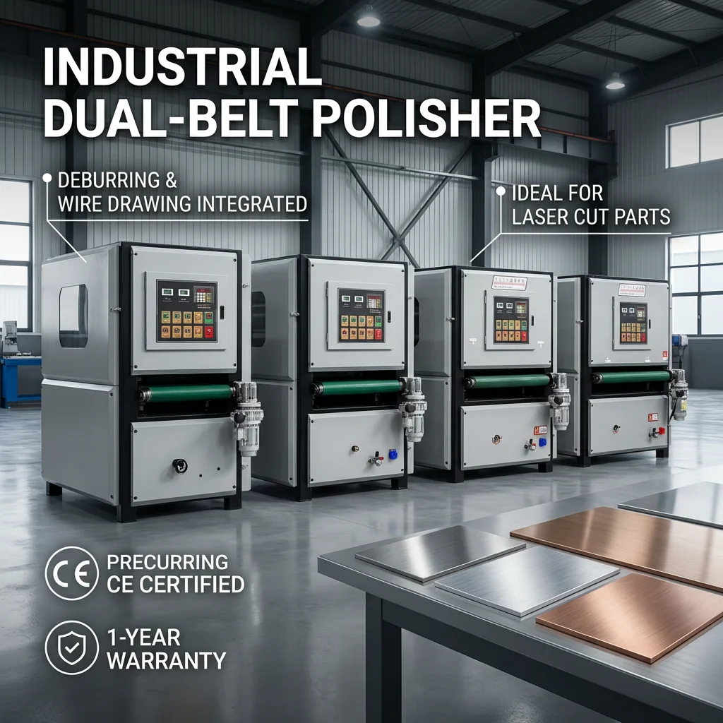 Multifunctional Metal Flat Polishing Machine for Aluminum Brass Steel Surface Grinding and Buffing
