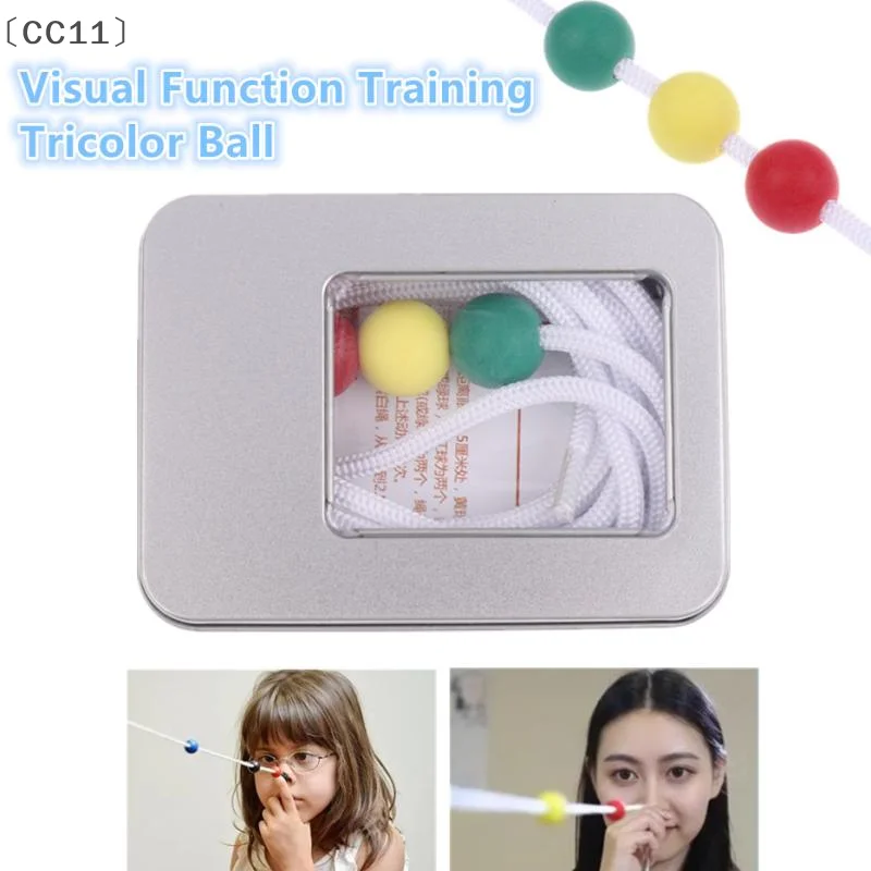 

〔CC11〕Sports Eye Sight Train Three Beads Brock String Vision Convergence Insufficiency Training Tool Target Pointing Practice