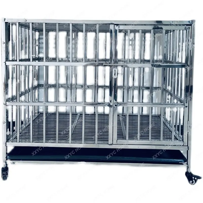 Stainless Steel Thickened Dog Crate Large Dog Medium Alaska Border Collie German Shepherd