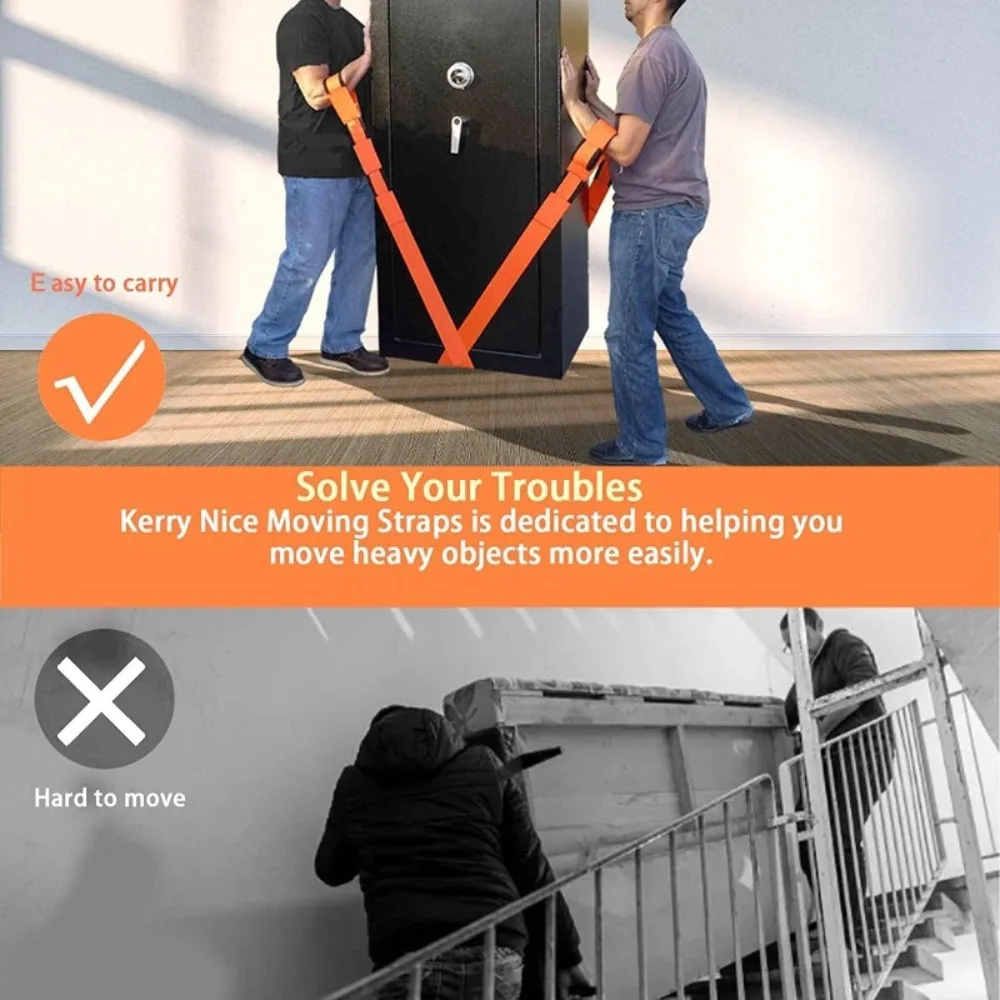 الأثاث المهني الرافعات المتحركة شخصين الثقيلة رفع الأشرطة المحمولة رفع الرافعات معدات نقل المنزل 1 قطعة