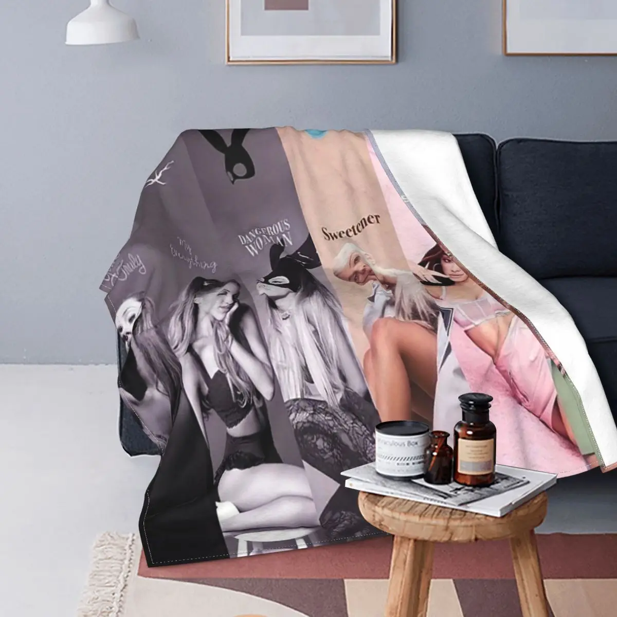 Ariana Grande Collage Blanket Sofa Cover Fleece Decoration Fashion Multifunction Soft Throw Blankets for Sofa Car Bedspread