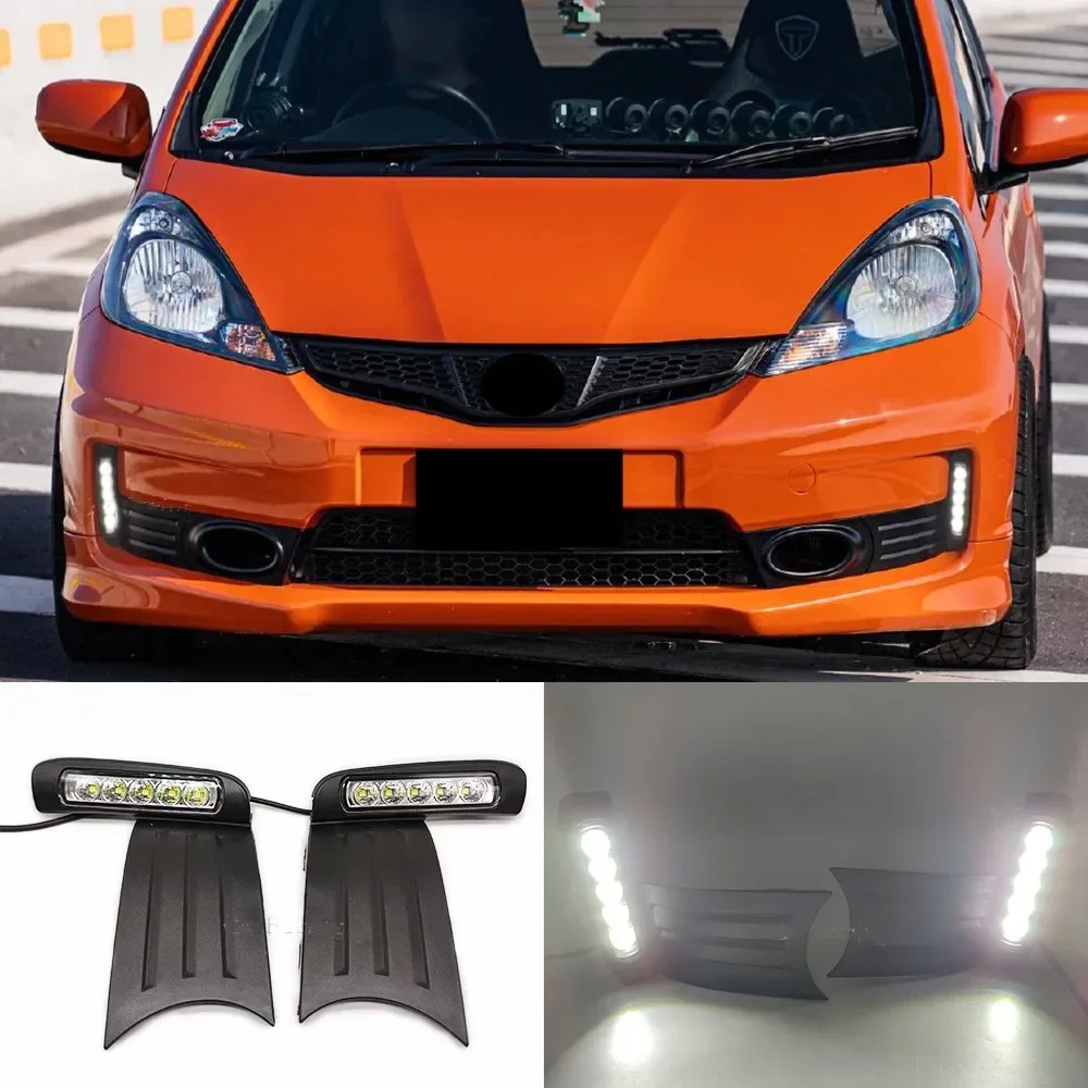 MRD for FIT JAZZ RS 2011-2013 Daytime Running Light Front Bumper White Driving Fog Light