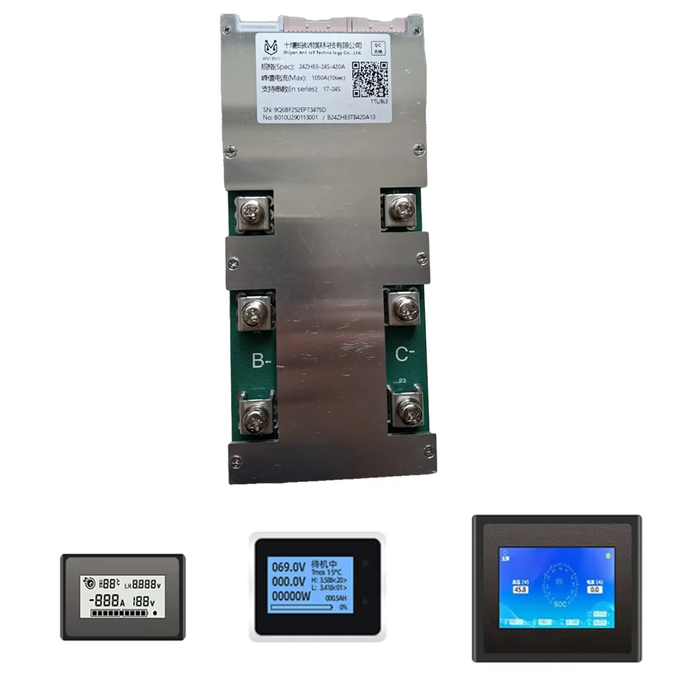 Smart BMS Series 17-24S 420A (Peak 1050A) BT Standard Version BMS Module for E-Bike/E-Tricycle/Forklift