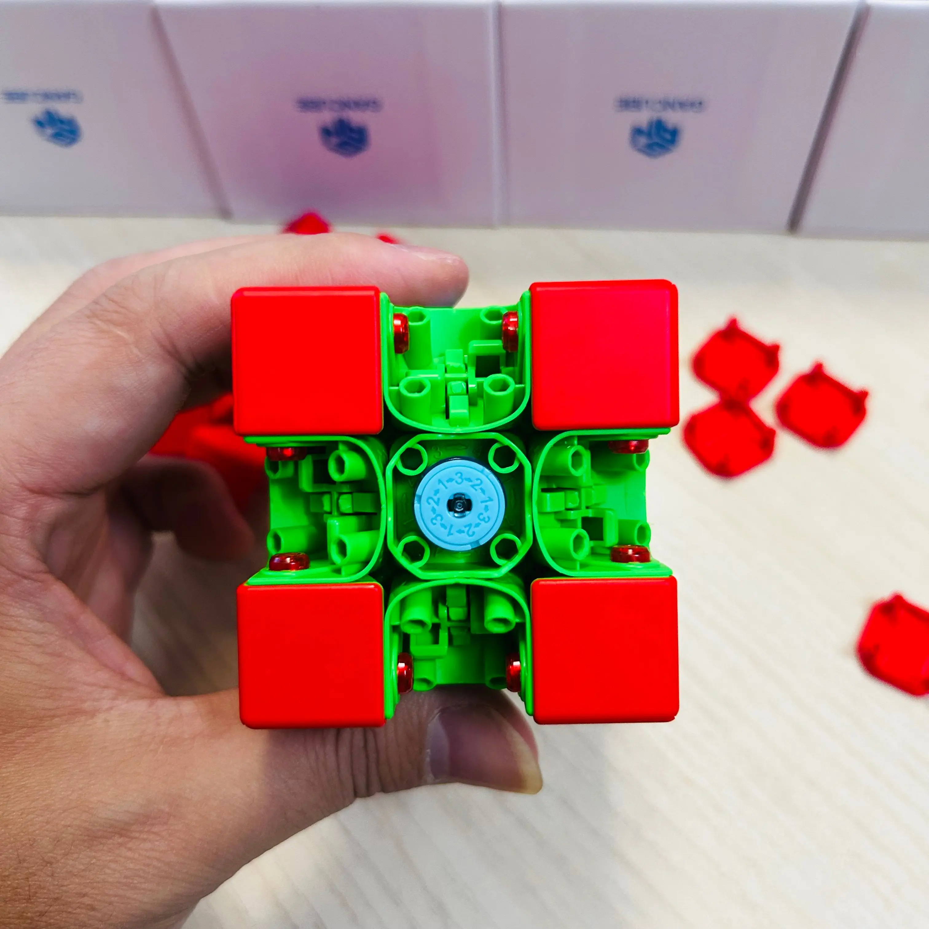 

DIY GAN 356ME 2025 Christmas Edition 3x3 Magnetic Magic Speed Cube Stickerless Professional Kids