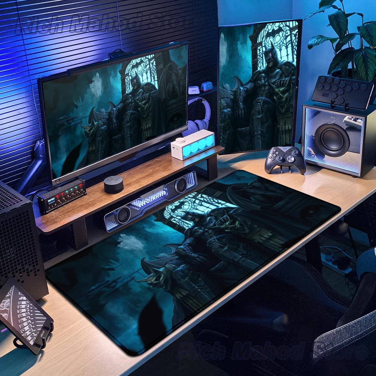 

HD-печать Компьютерный геймер Tablemat B-Batman Hero Коврик для мыши с запирающимся краем Нескользящий коврик для мыши XXL 90x40 см Коврик для клавиатуры ПК Настольный коврик