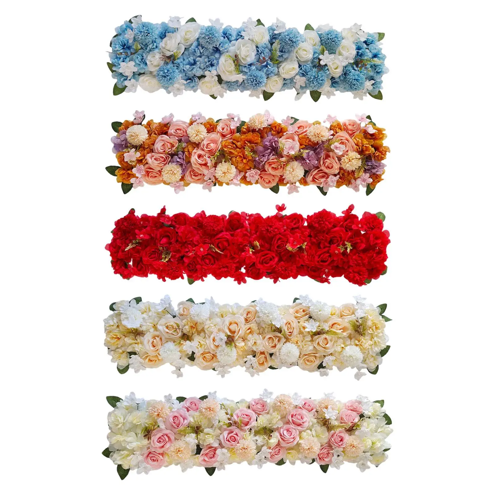 

Artificial Flower Panel DIY Realistic Floral Panel for Wedding Stage Indoor