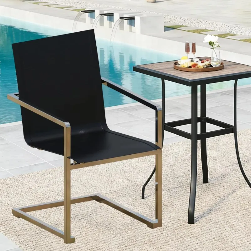 Industrial Modern European Carbon Steel Legs Dining Chair with Armrest for Apartment Bathroom Office School Restaurant Home Use