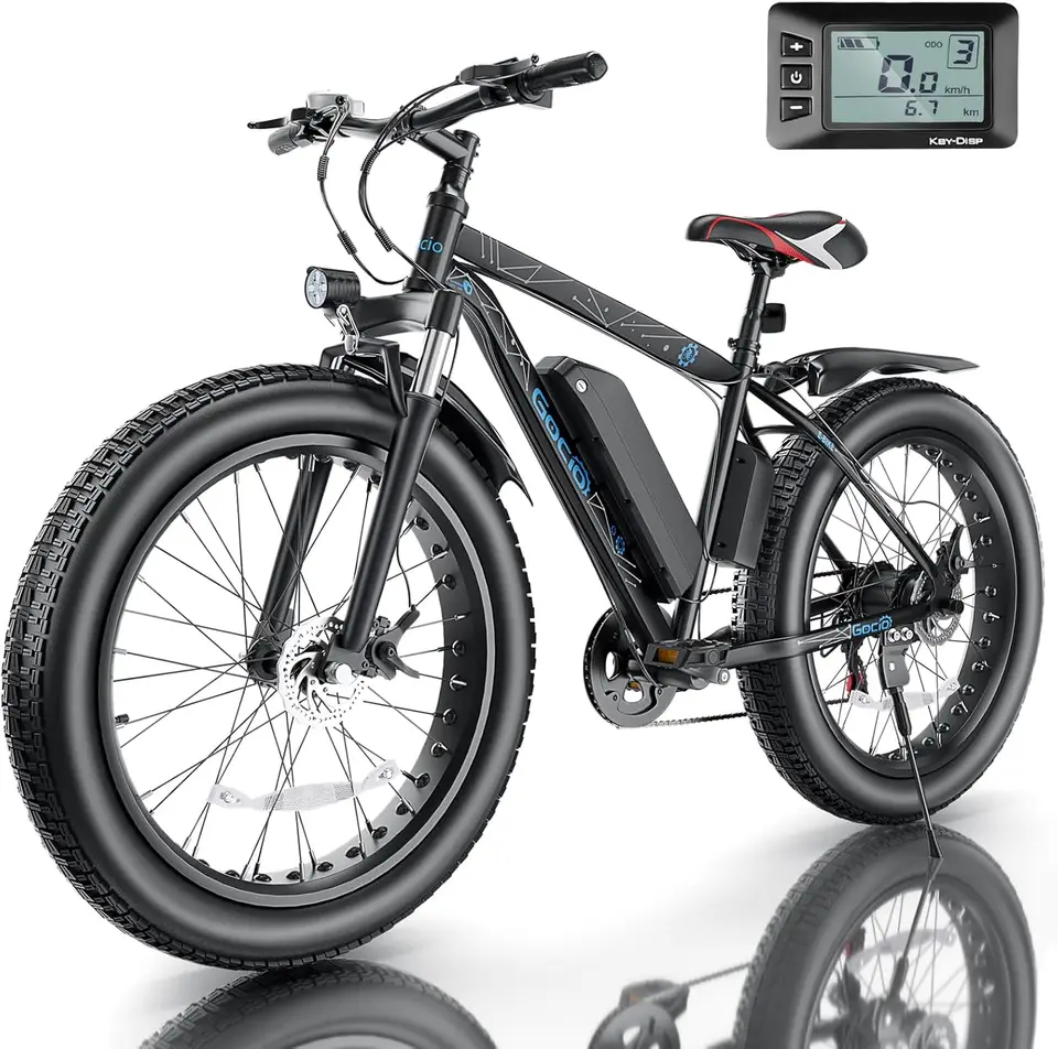 26" Fat Tire Electric Bike for Adults - 48V 750W Powerful Motor, 40 Miles Range, Dual Suspension, All-Terrain E-Bike