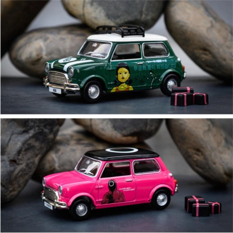 

Крошечный кальмар Game Mini Cooper 1:50, коллекция моделей автомобилей из сплава, орнамент