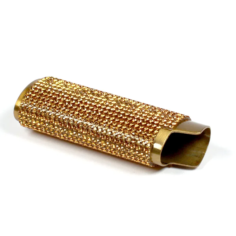 New Shiny Lighters Case Sleeve Holder For BIC Classic Size Lighter Bling Rhinestone Crystal Lighter Case Cover Sleeve