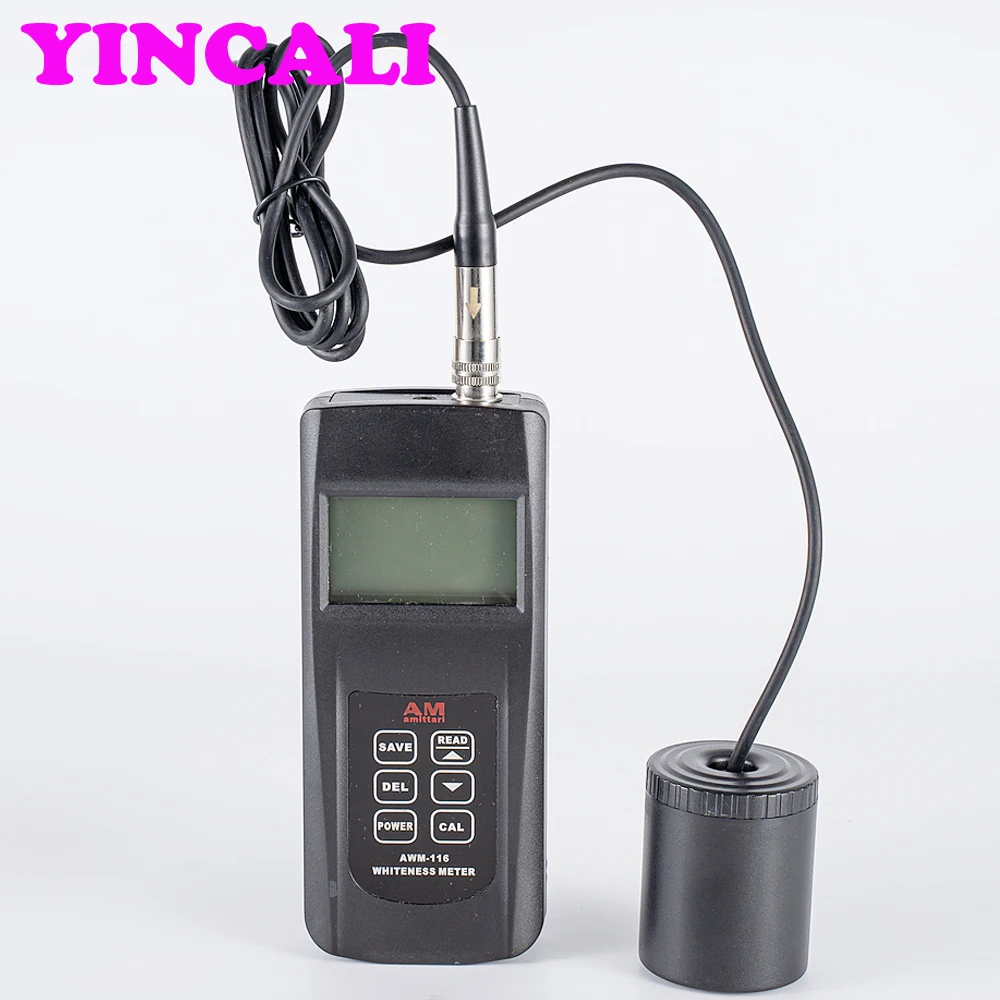 Digital Whiteness Meter Tester AWM-116 mainly used to measure the whiteness value of object or powder with flat surface