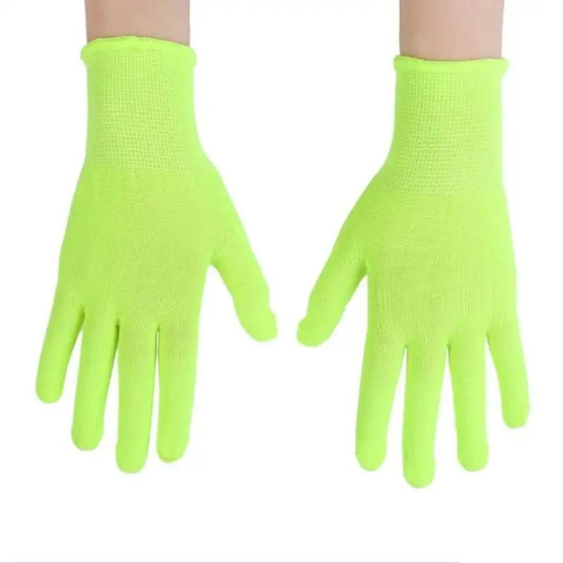 5Pairs Party Fluorescent Glove Good Flexibility green Gloves Flexible work Gloves