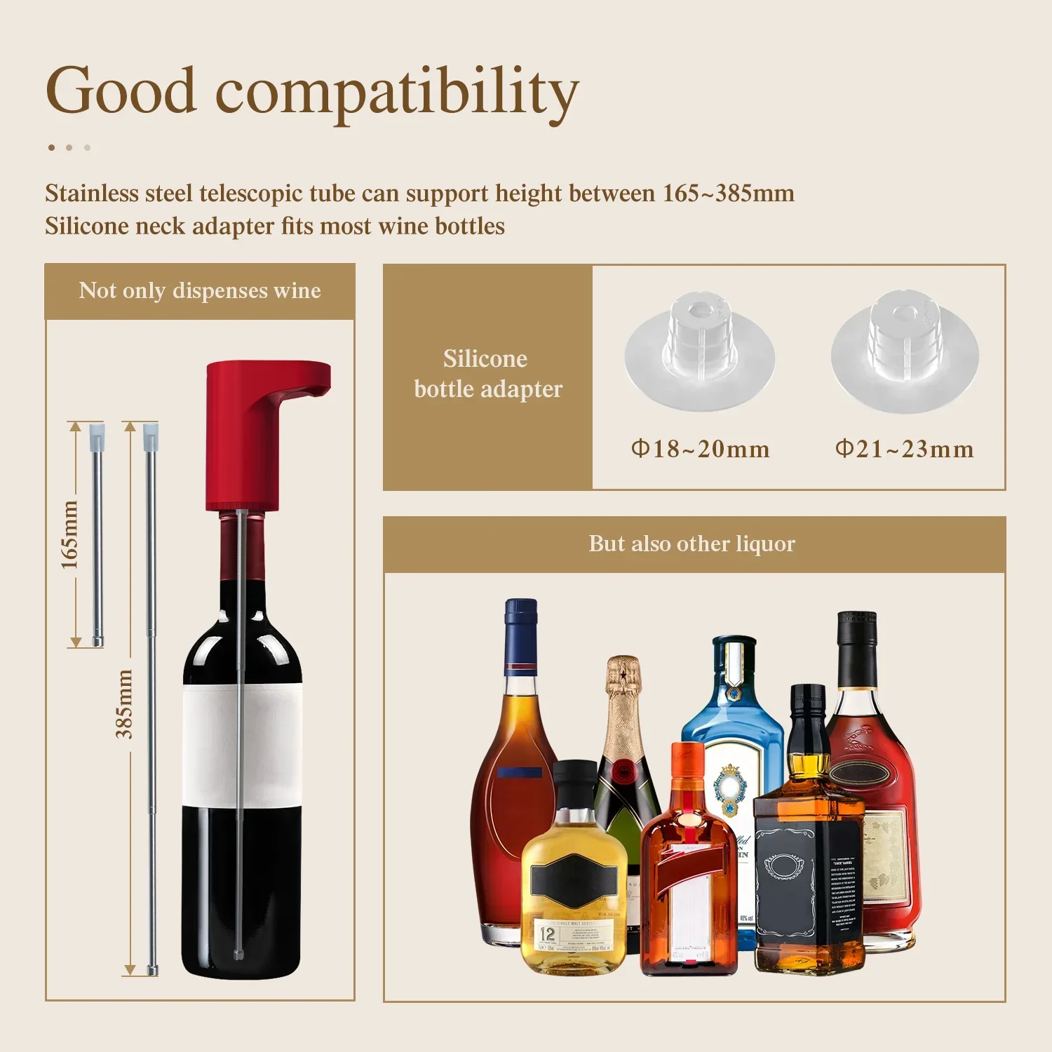 2023 New Portable Mini Automatic Wine Decanter Electric Wine Aerator and Wine Dispenser