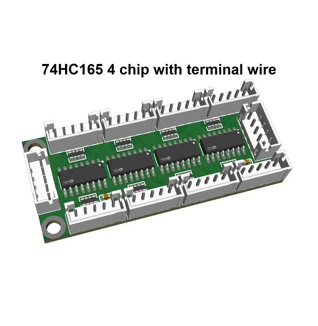 74HC165 لإدخال التشغيل لساجل التحول في لوحة التمدد الرئيسية