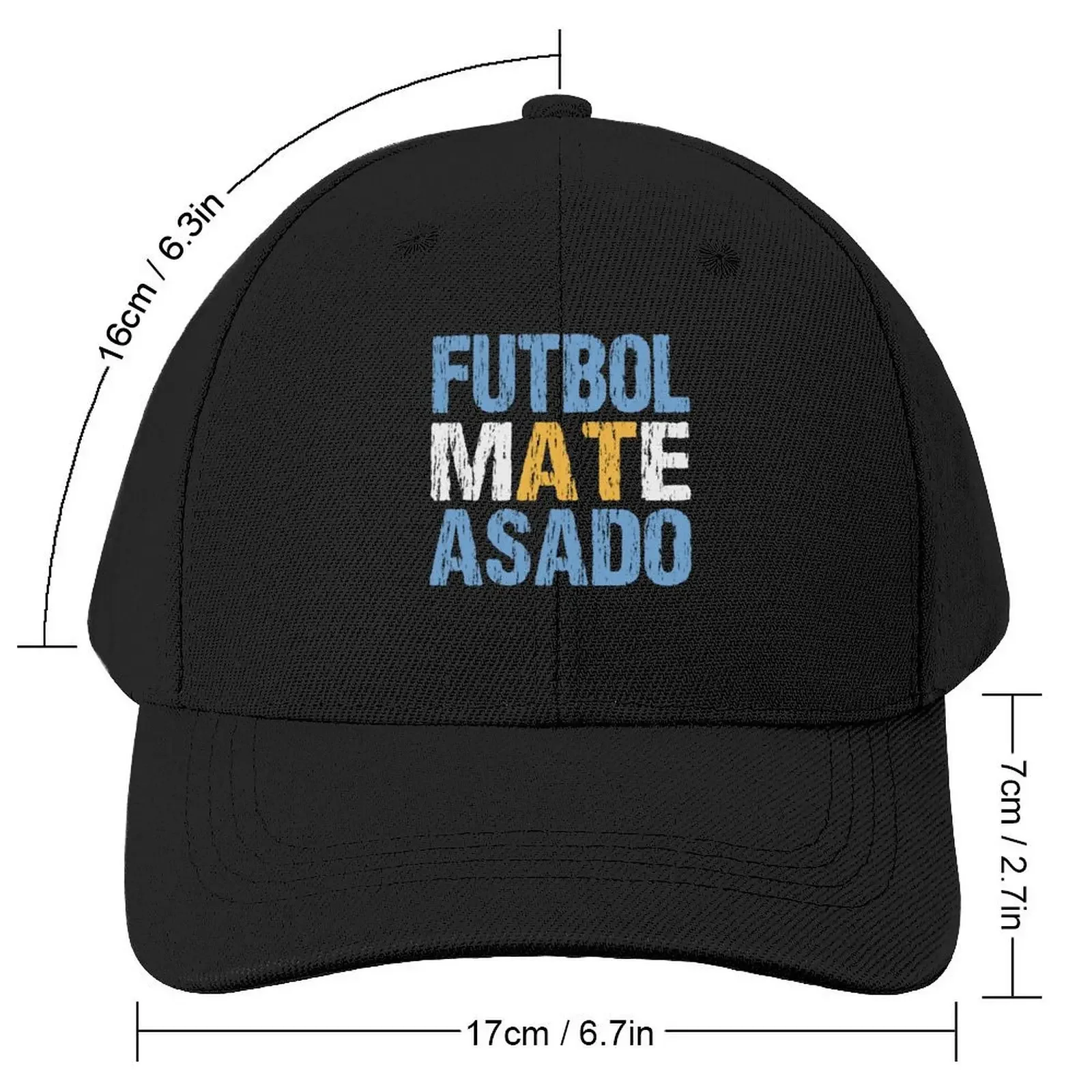 Futbol Mate Asado Argentinian Flag Argentina Distressed Baseball Cap beach hat Trucker Hat Baseball For Men Women's