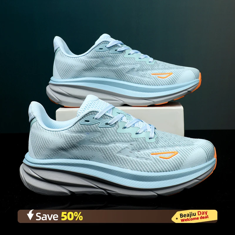 Baskets de sport coordonnantes pour hommes et femmes, chaussures de course, amorti de loisirs, respirantes, légères, confortables, athlétiques, marathon