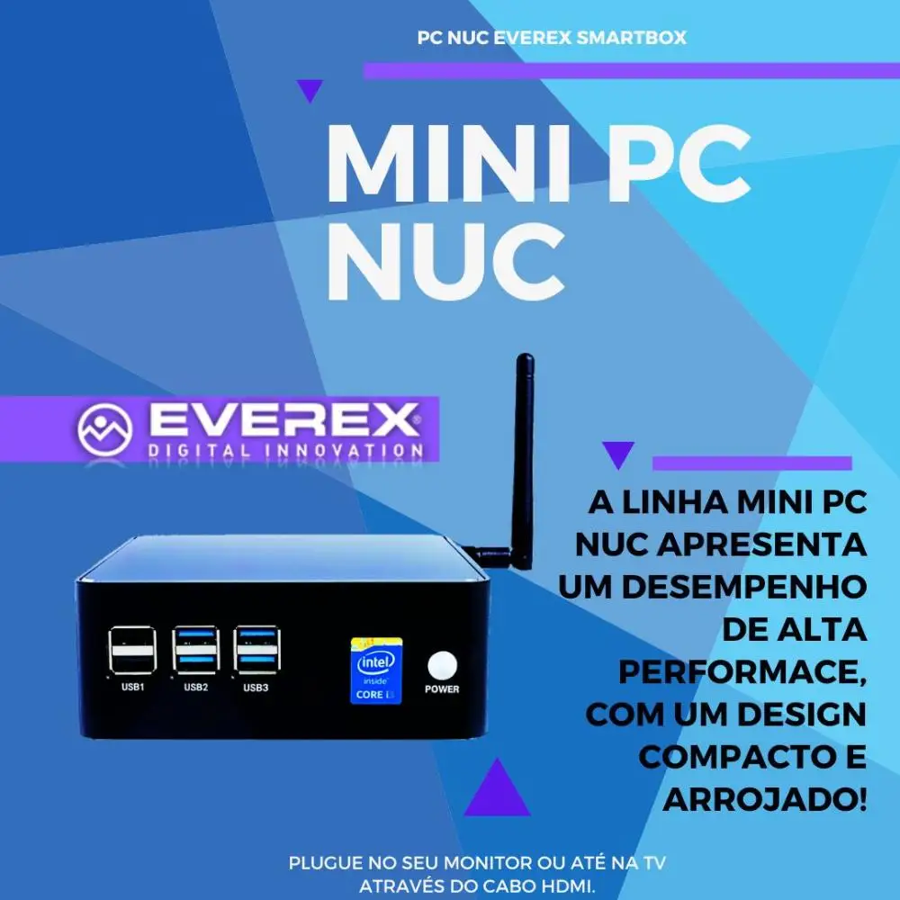 Mini PC Core i5, 4GB RAM, 500GB HD and Windows 10 Pro Everex