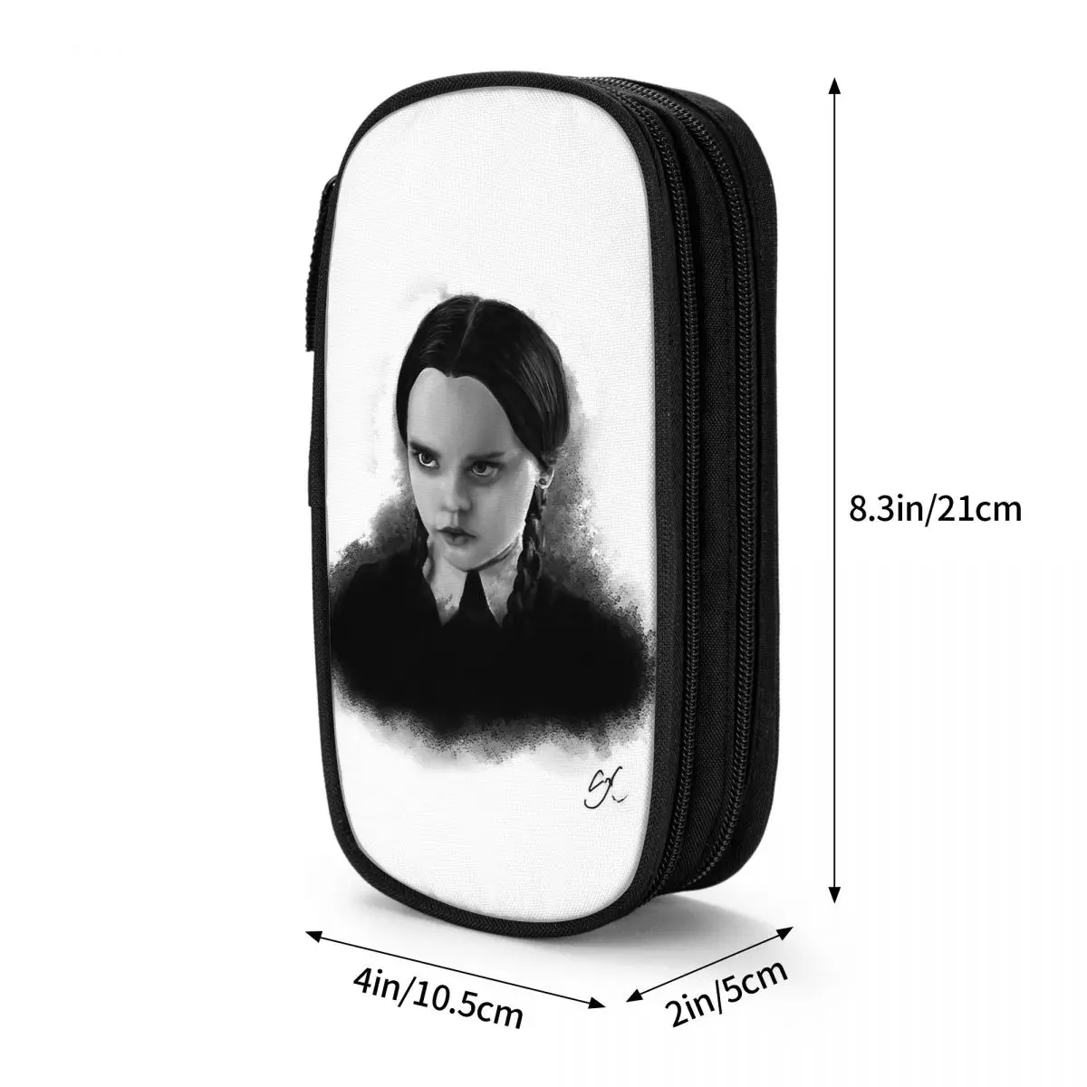 Wednesday Addams Pencil Cases Large Storage Pen Bags Pen Box Pencil Pouch For Boys Girls Students Stationery School Office