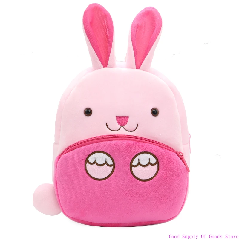 Новинка 2024 года, рюкзак для девочек, милый детский плюшевый рюкзак с изображением кролика, школьная сумка для детского сада