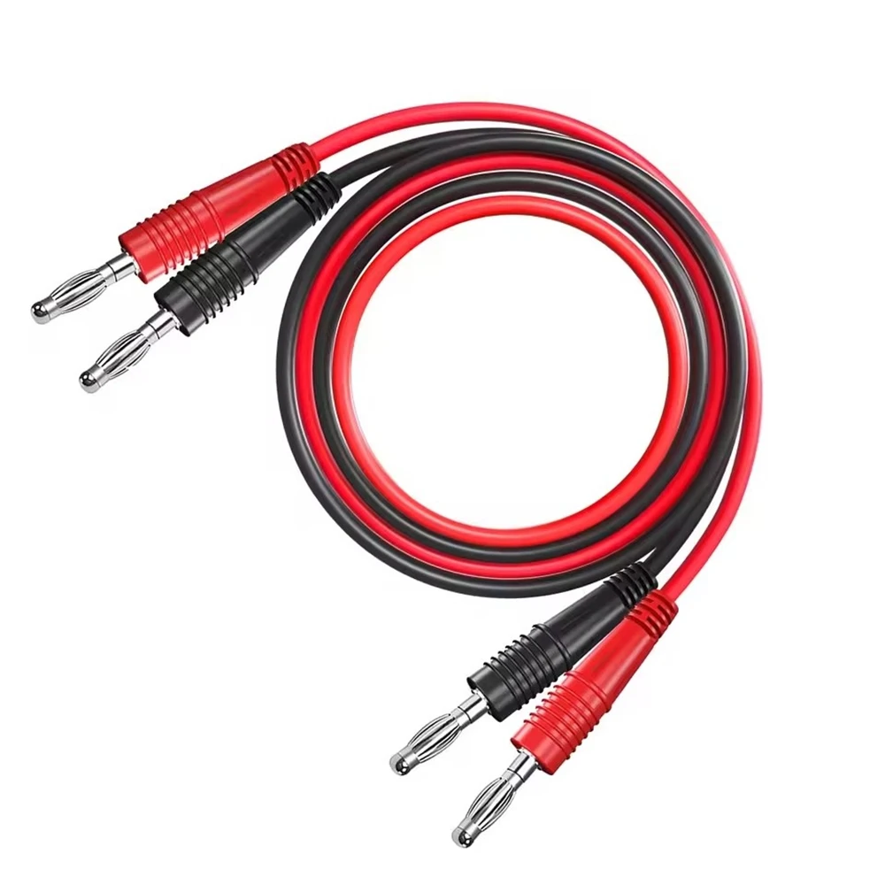 Cleqee P1041 1Set 1M 4mm Banana to Banana Plug Soft RV Test Cable Lead for Multimeter Test Leads Kits Banana Plug Male