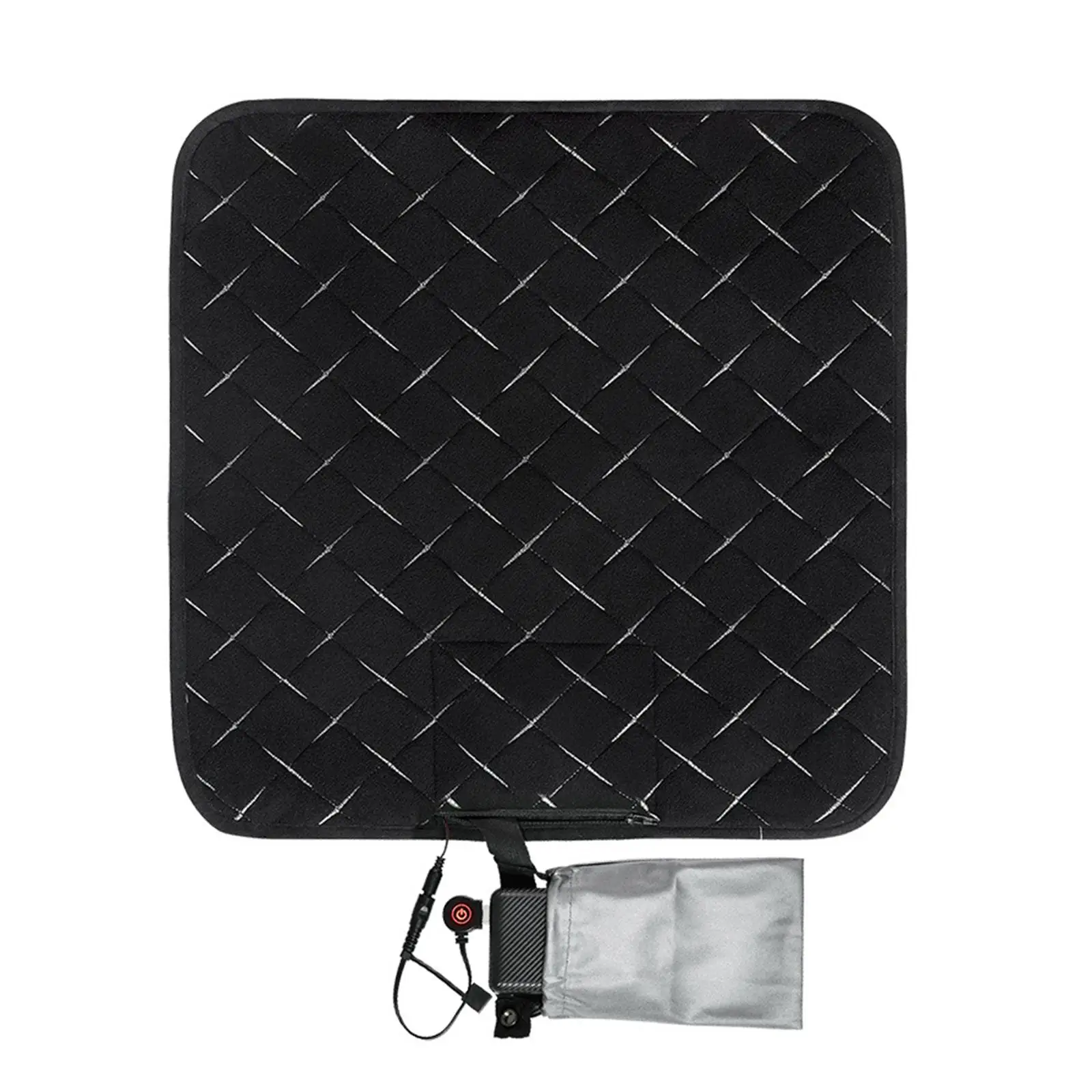 

Подушка с подогревом для сиденья 43,25 см, портативная грелка для стула, нескользящая основа, грелка для стадионных кресел, для общежития, автомобиля, спальни, путешествий