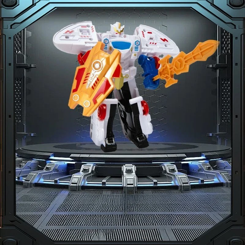 2個！ 6 ''/15 センチメートル変形ロボット玩具コンバーチブルアクションフィギュア ABS プラスチックモデルロボット列車メカ戦士シリーズ子供のギフト