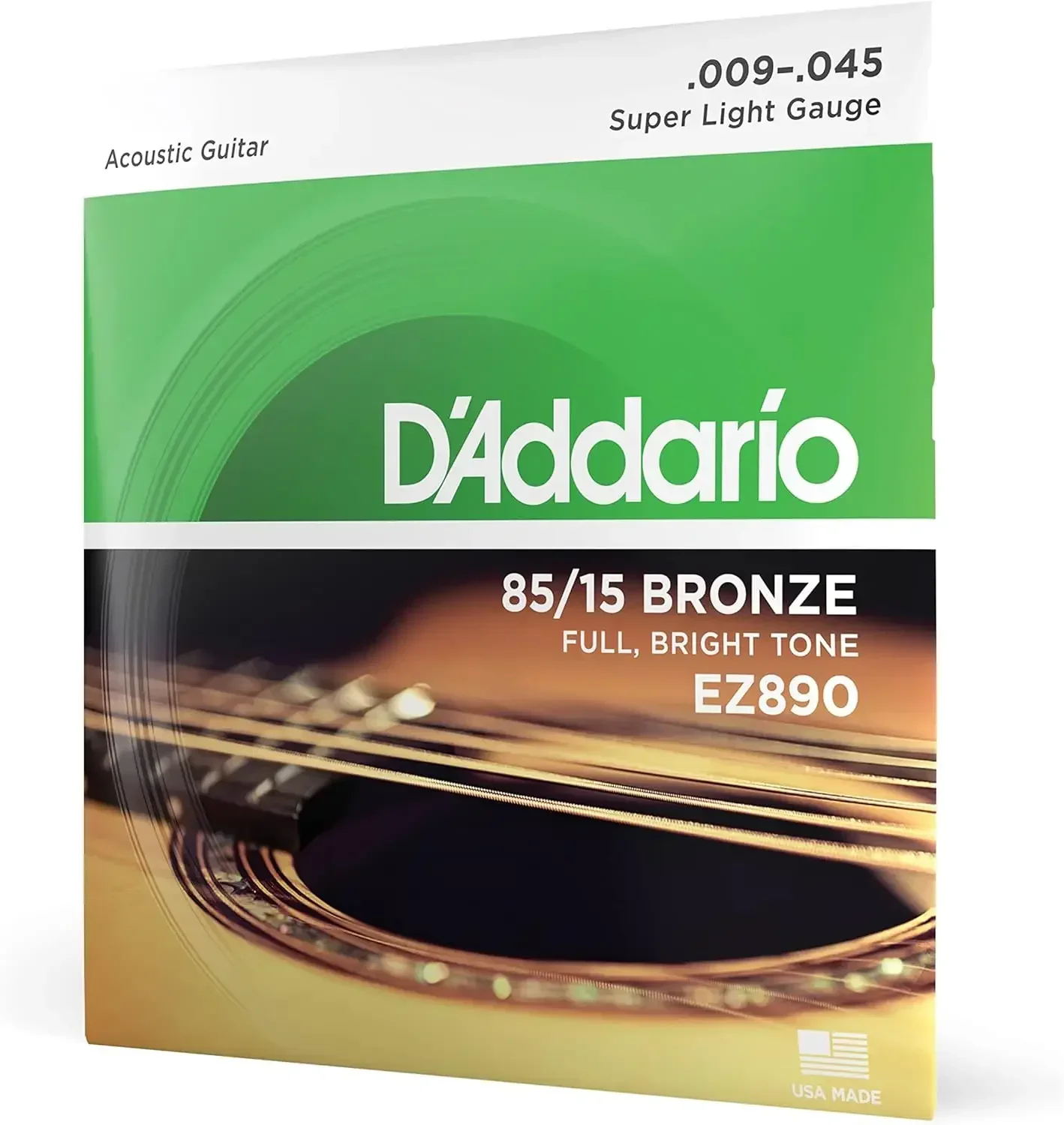 Acoustic Guitar Strings EZ890 9-45 Guitar Accessories 85/15 Bronze For 6 String Guitar Full Bright Tone Super Light FreeShipping