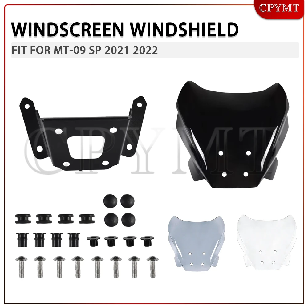 

Motorcycle Windscreen Windshield Fit For MT 09 MT09 MT-09 SP 2021 2022 2023 Wind Deflector
