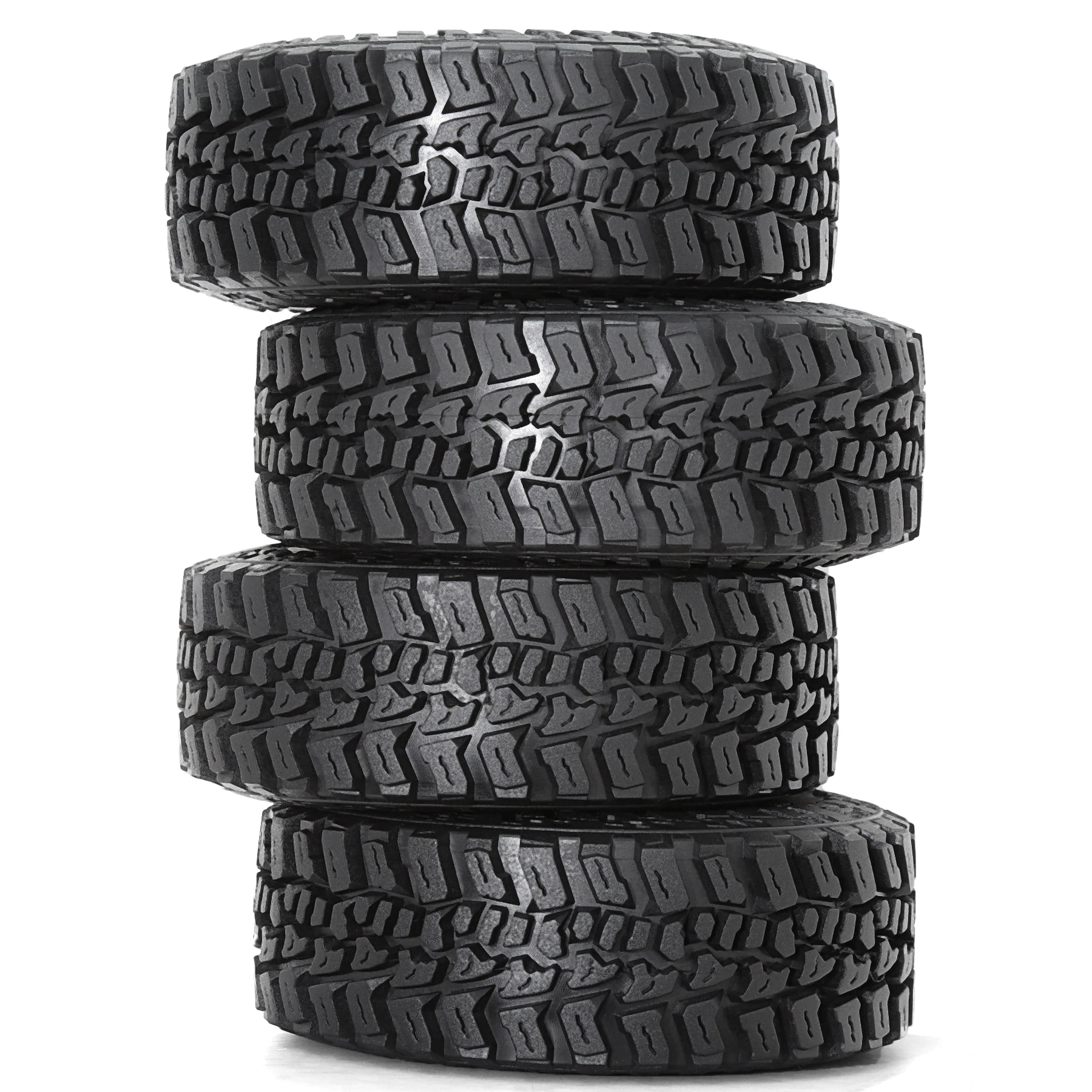 RED SPIDER 4Pcs 1.9RC Crawler 120mm Rubber Tires For 1/10 Rc Crawler Car Trax Trx4 Axial Scx10 Wraith Scx10 Yikong Rgt Wrangler