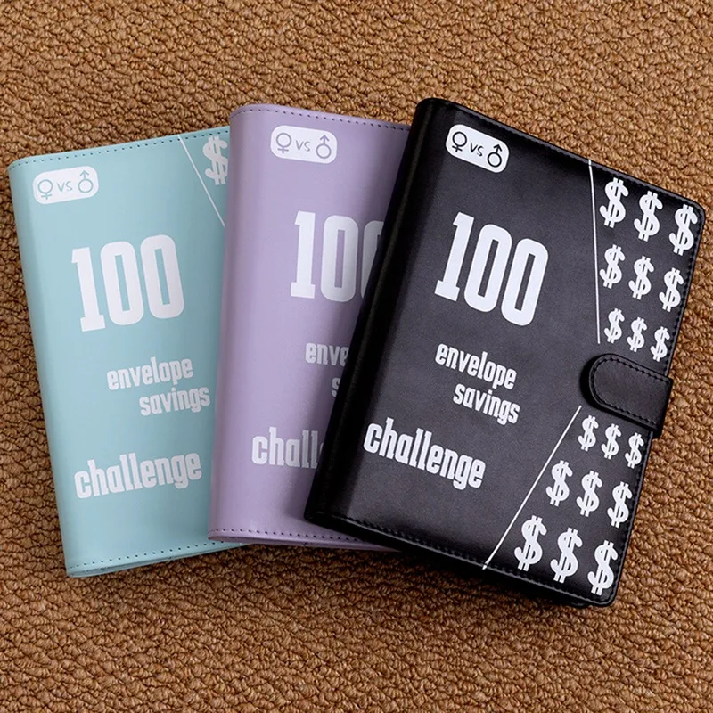 100 Envelope Challenge Binder, A5 Savings Binder With Cash Envelopes,Budget Binder For Planning And Saving Easy To Use