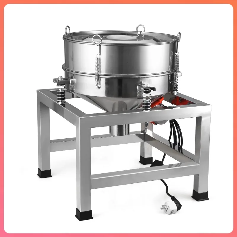 Stainless Steel Small Electric Vibrating Sieve Machine Powder Filter For Medicine Powder Vibration Screening Equipment