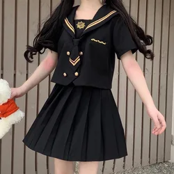 Japanese School Uniforms Student Plus Size S-5xl Student Girls Costume Cute Women Sexy  JK Suit Sailor Blouse Pleated Skirt Set