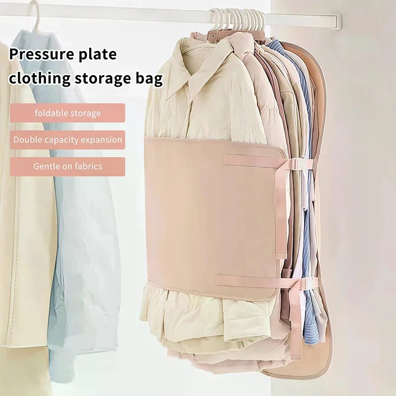 Dustproof Clothing Compression Board Large Capacity Foldable Clothes Dust Cover Protective Reusable Garment Bag Cover Travel1PC - view 4