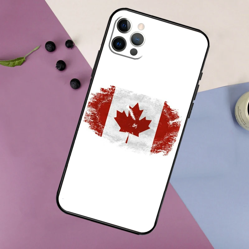 Canada Canadian Flag Case For iPhone 16 15 14 13 12 11 Pro Max Plus XR X XS Max Soft Bumper Cover