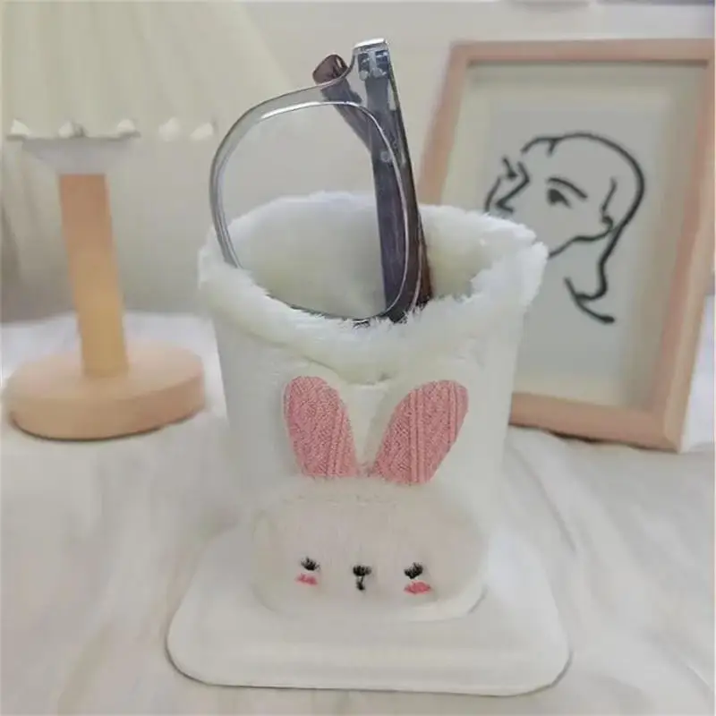 1 قطعة الشتاء القطيفة بو الجلود حامل النظارات حامل عرض المدرجات الرف مكبرة لطيف العملي