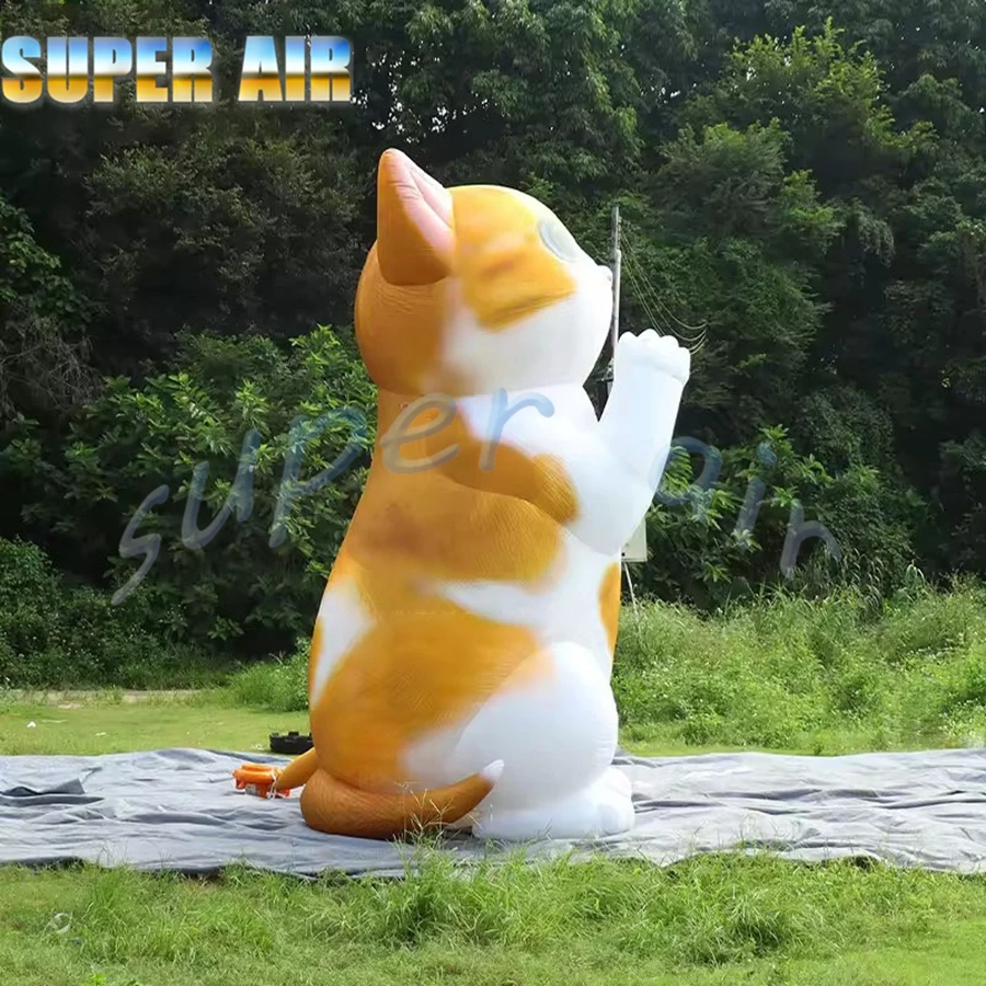 Maneki-neko gonflable de mascotte gonflable de décoration d'entreprise populaire pour la décoration publicitaire