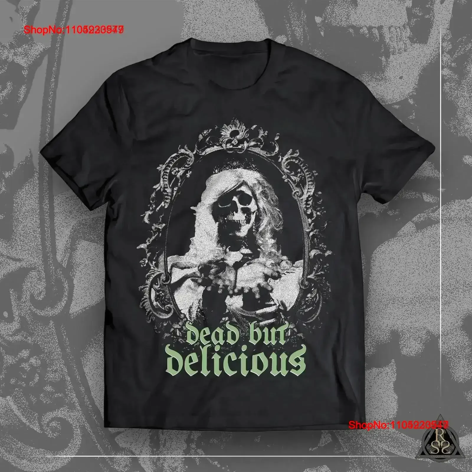 ميت ولكن لذيذ تي شيرت خمر الرعب الرجعية دراكولا ماذا نفعل في الظلال مروحة الفن مصاص دماء الجمجمة الملابس القوطية الداكنة