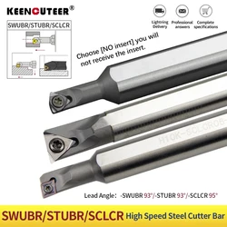 HSS Large handle small head turning tool bar H06K-STUBR06/H1005K-SWUBR06/ H10K-SCLCR06-16  Carbide Inserts TBGT/WBMT/CCMT
