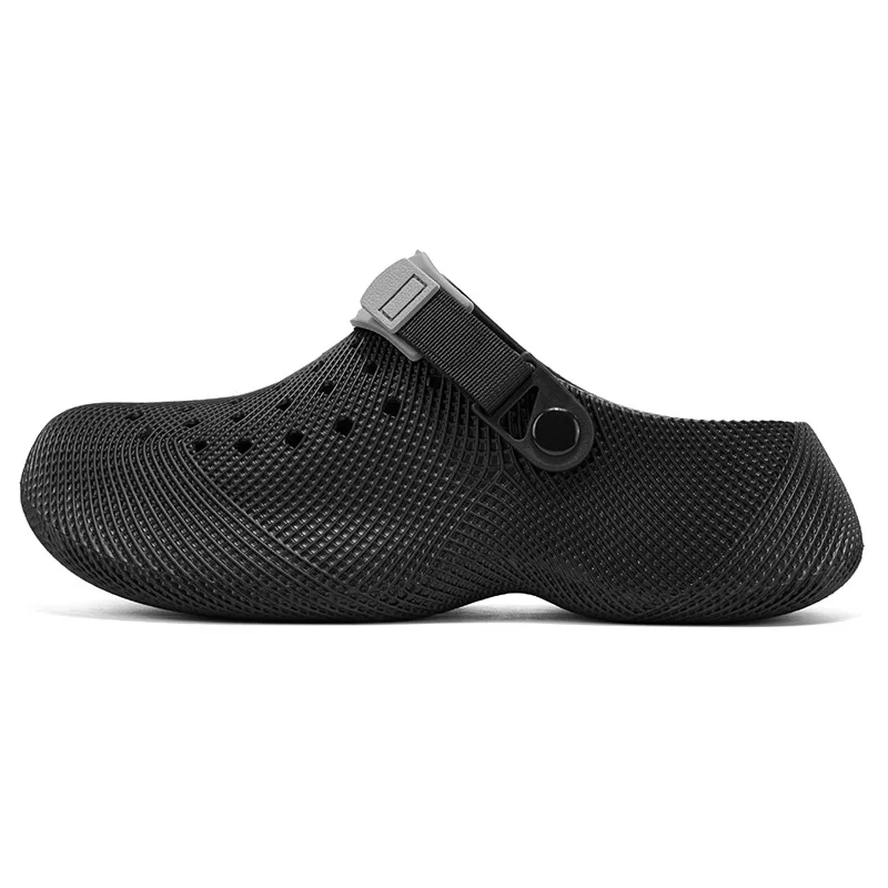 Summer non slip 3D patterned sandals with EVA thick sole for men's and women's beach shoes with a poop like feel
