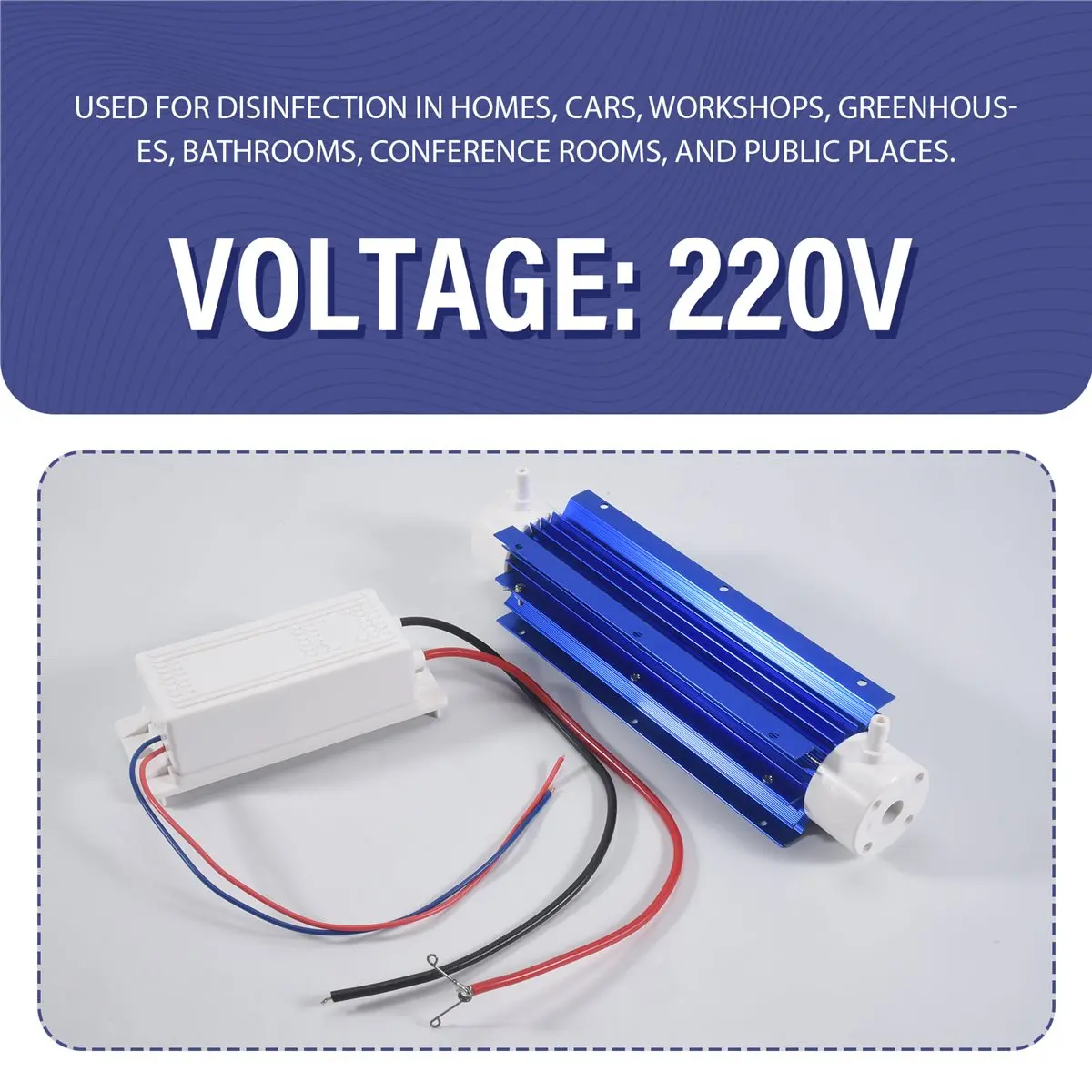 DT82 New 220V 10G Air-Cooled Ceramic Tube Generator Ceramic Tube Generator Ceramic Tube